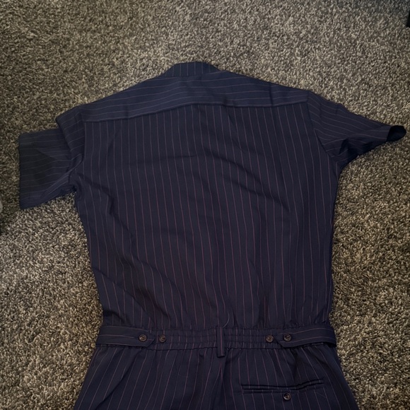 Men's Navy Striped Shirt - Picture 6 of 6